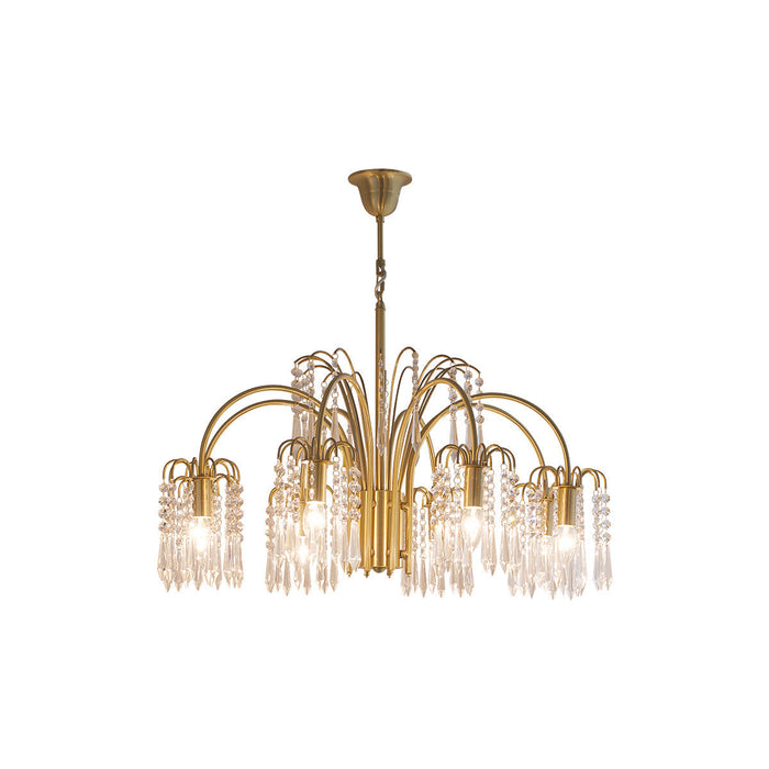Brass Candle Crystal Chandelier-DWHOME