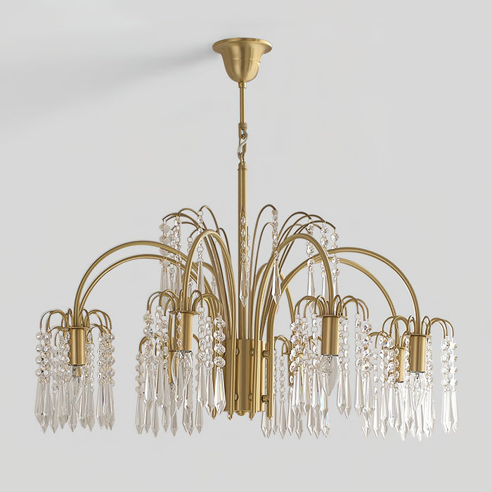 Brass Candle Crystal Chandelier-DWHOME