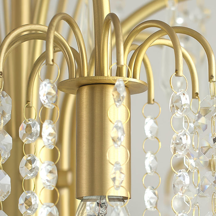 Brass Candle Crystal Chandelier-DWHOME