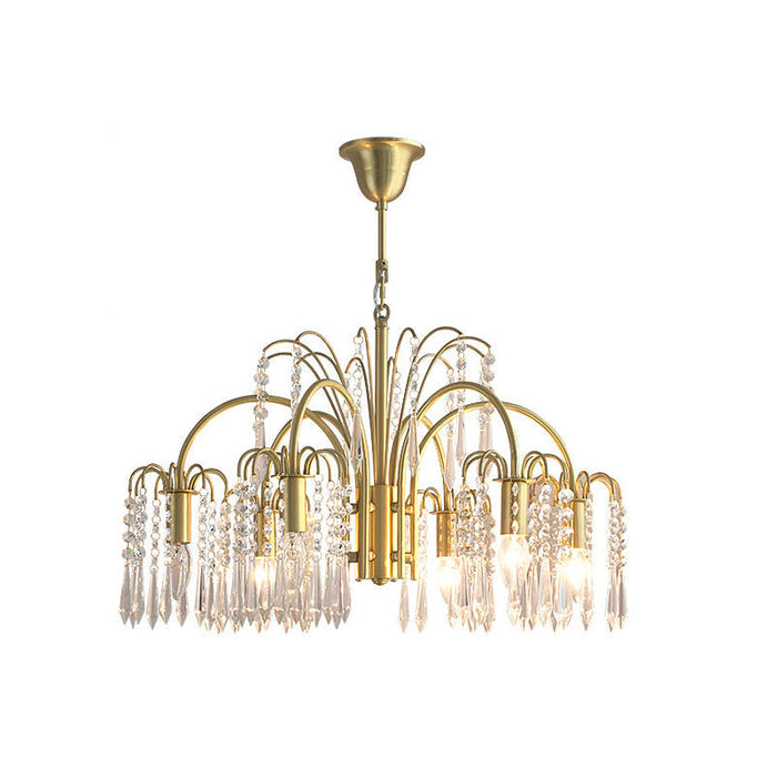Brass Candle Crystal Chandelier-DWHOME
