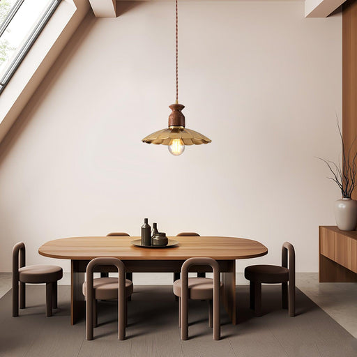 Brass Crest Pendant Light-DWHOME