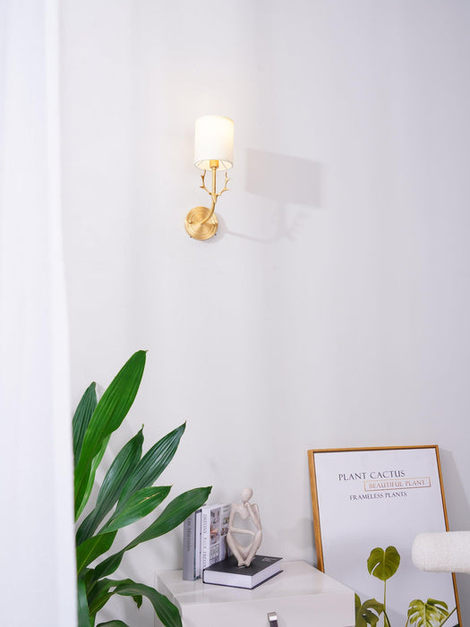 Brass Deer Head Wall Light - DWHOME
