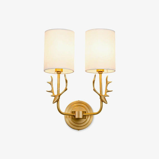 Brass Deer Head Wall Light-DWHOME