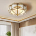 Brass Domed Flush Ceiling Lamp-DWHOME