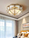 Brass Domed Flush Ceiling Lamp-DWHOME