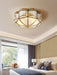 Brass Domed Flush Ceiling Lamp-DWHOME