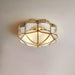 Brass Domed Flush Ceiling Lamp-DWHOME