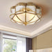 Brass Domed Flush Ceiling Lamp-DWHOME
