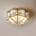 Brass Domed Flush Ceiling Lamp-DWHOME