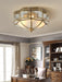Brass Domed Flush Ceiling Lamp-DWHOME