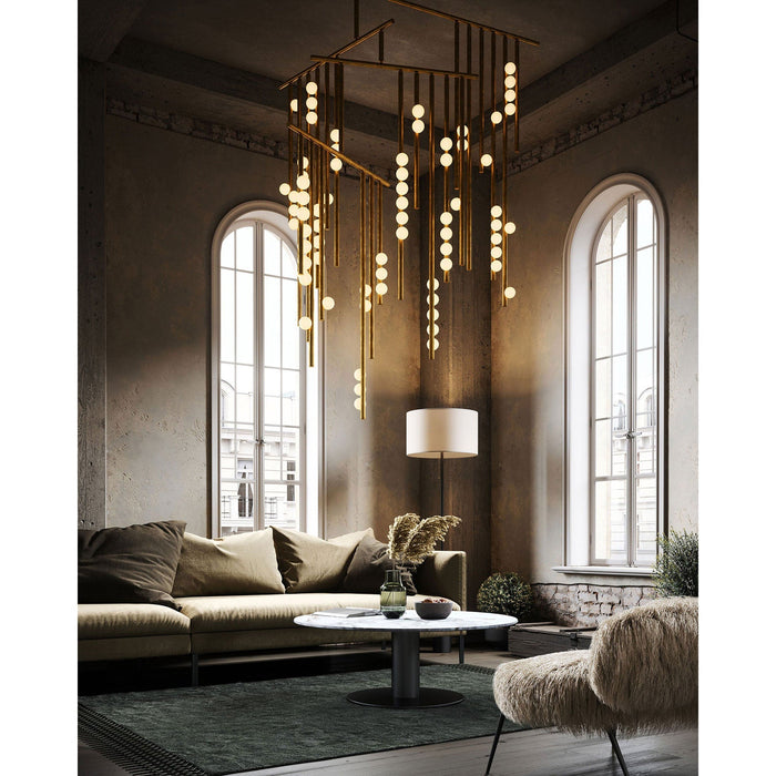 Brass Drop System Chandelier-DWHOME
