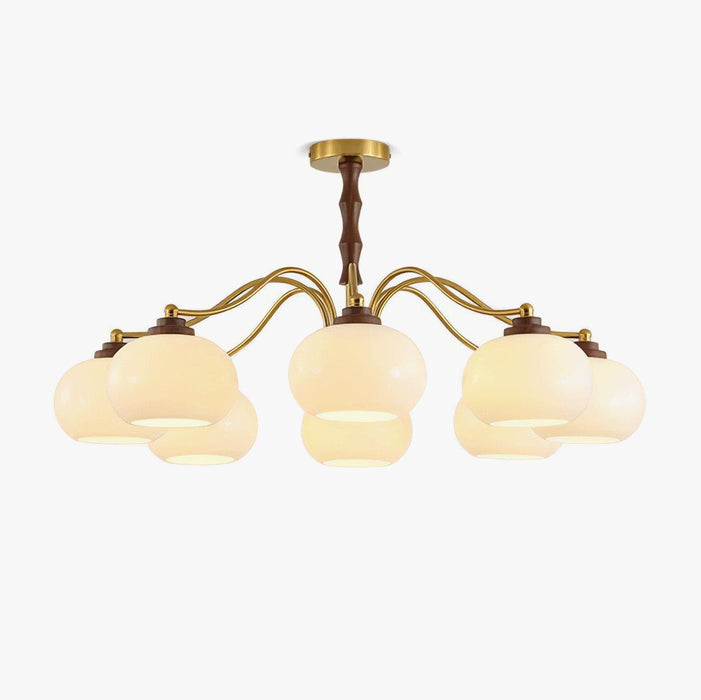 Persimmon Glass Globe Chandelier-DWHOME