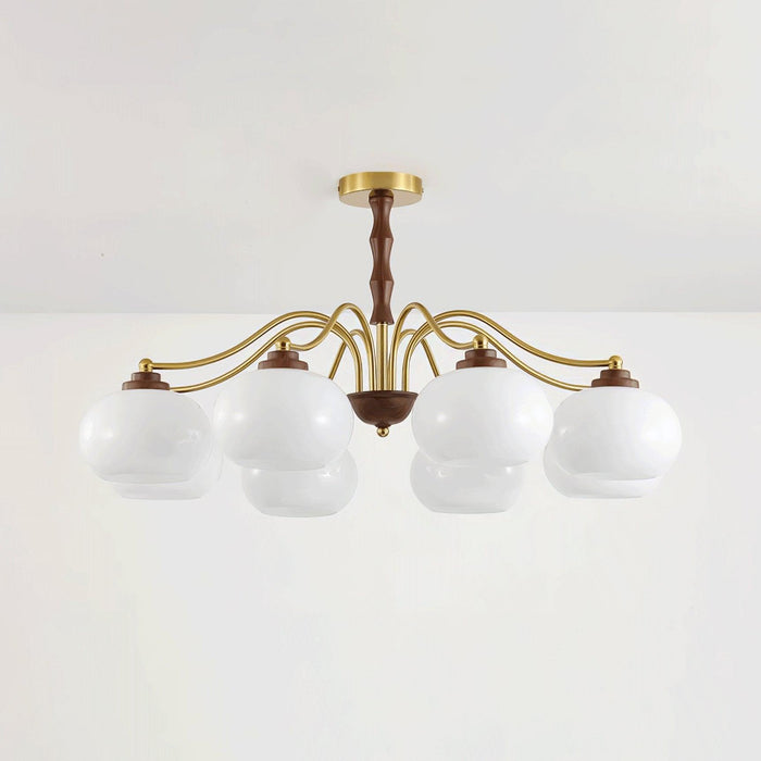 Persimmon Glass Globe Chandelier-DWHOME