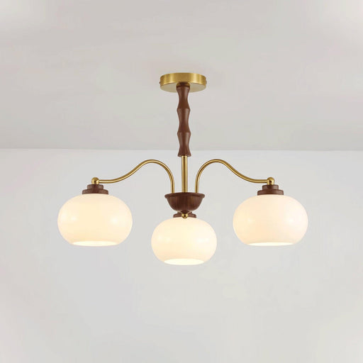 Persimmon Glass Globe Chandelier-DWHOME