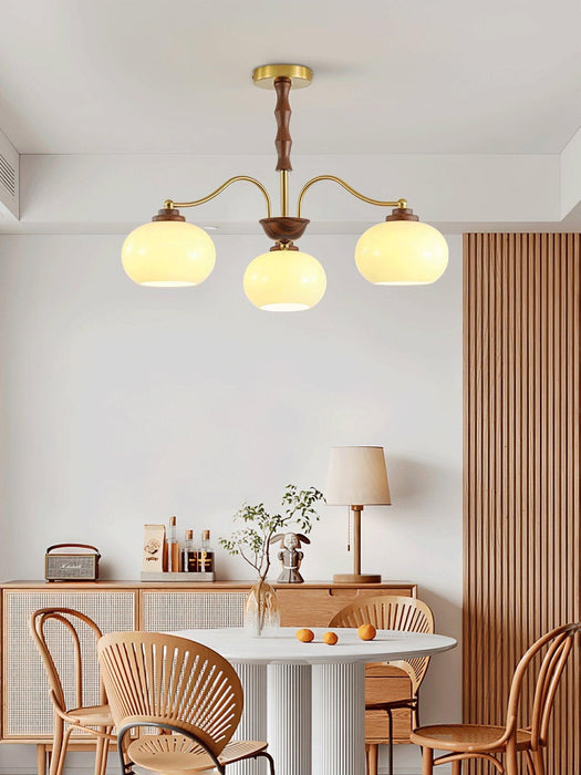 Persimmon Glass Globe Chandelier-DWHOME