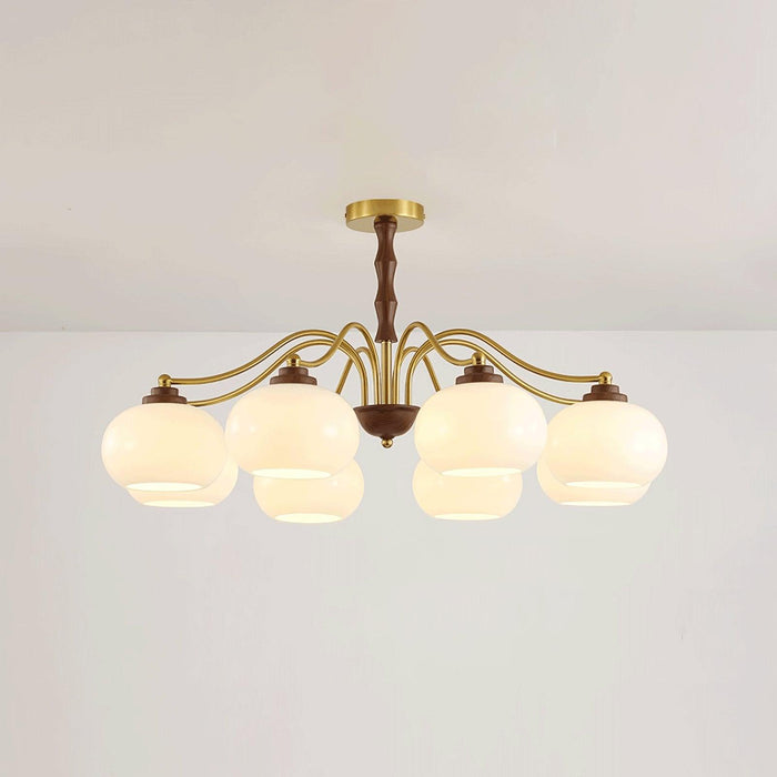 Persimmon Glass Globe Chandelier-DWHOME
