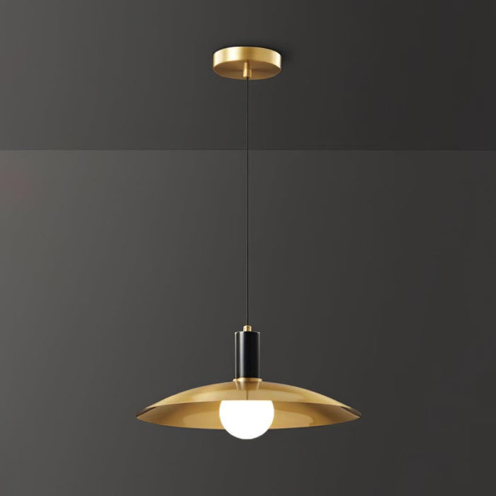 Brass Flared Pendant Lamp-DWHOME
