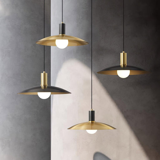 Brass Flared Pendant Lamp-DWHOME
