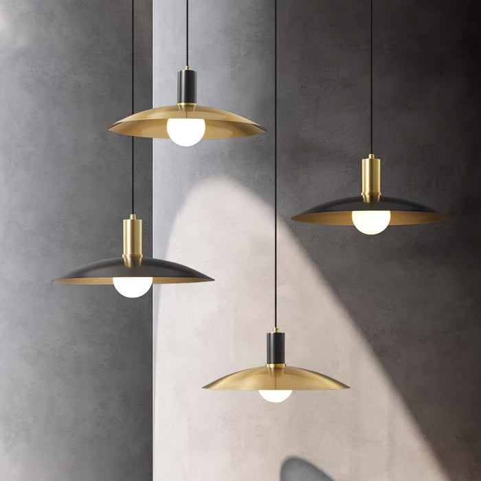Brass Flared Pendant Lamp-DWHOME