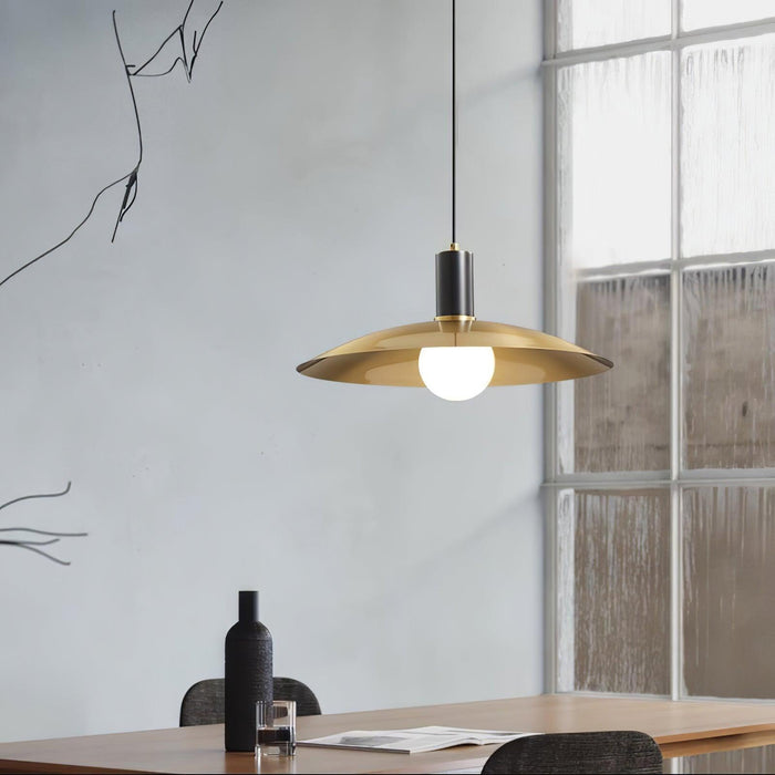 Brass Flared Pendant Lamp-DWHOME