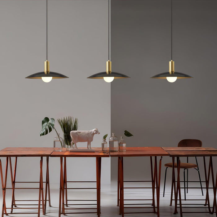 Brass Flared Pendant Lamp-DWHOME