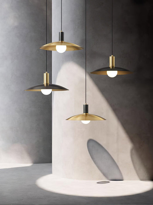 Brass Flared Pendant Lamp-DWHOME