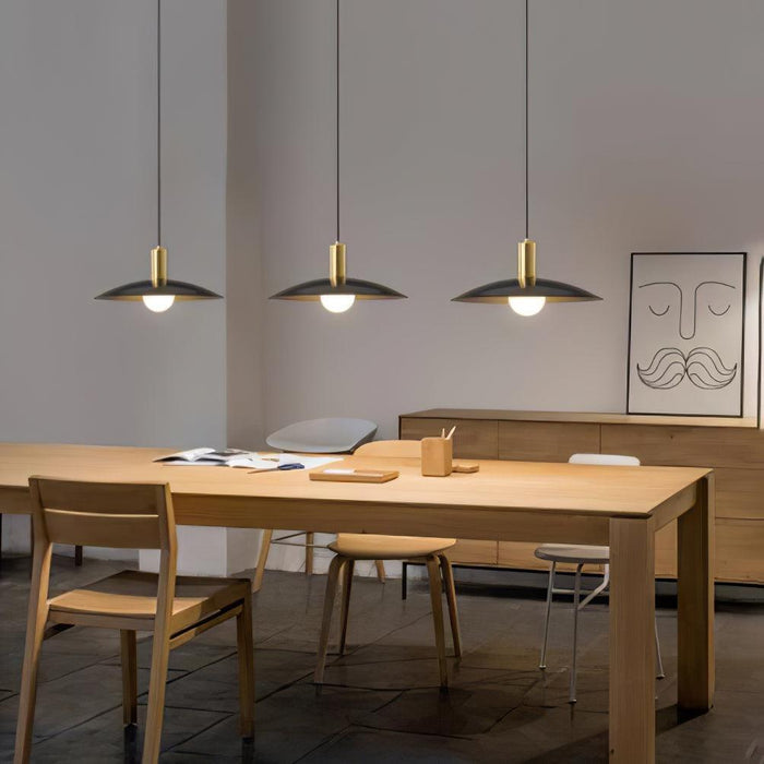 Brass Flared Pendant Lamp-DWHOME