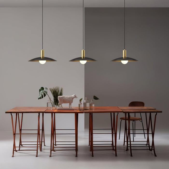 Brass Flared Pendant Lamp-DWHOME