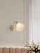 Brass Floral Glass Sconce-DWHOME
