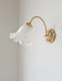 Brass Floral Glass Sconce-DWHOME