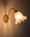Brass Floral Glass Sconce-DWHOME