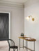 Brass Floral Glass Sconce-DWHOME