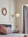 Brass Floral Glass Sconce-DWHOME