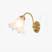 Brass Floral Glass Sconce-DWHOME