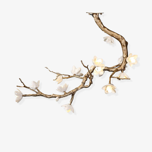 Brass Flower Branch Chandelier-DWHOME