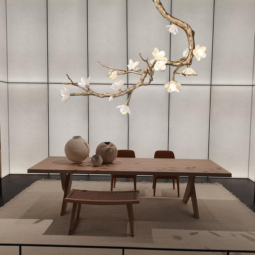 Brass Flower Branch Chandelier-DWHOME