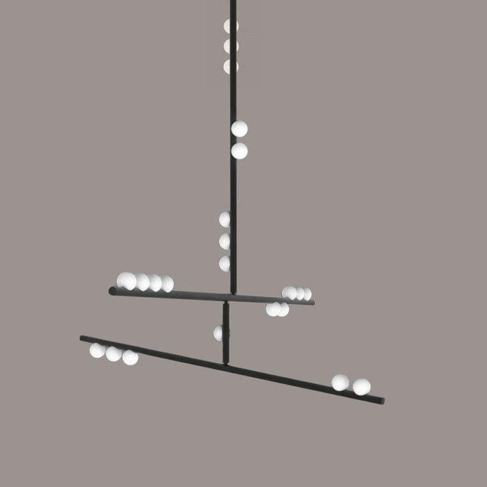 Brass Glass Drop Chandelier - DWHOME
