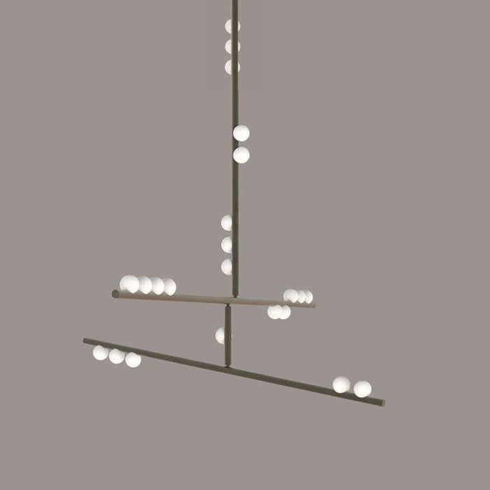 Brass Glass Drop Chandelier - DWHOME