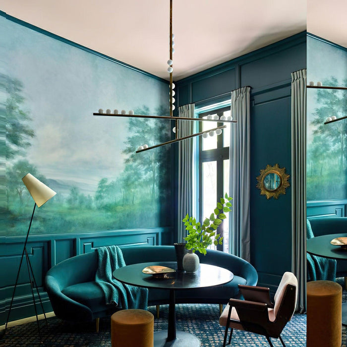 Brass Glass Drop Chandelier - DWHOME