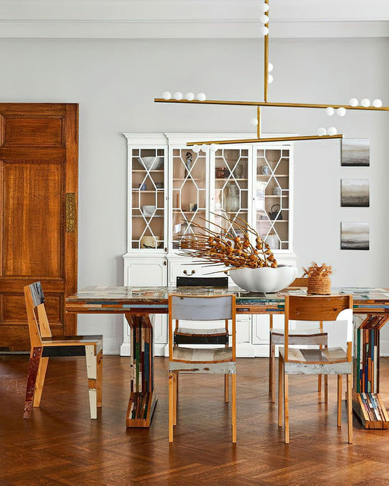 Brass Glass Drop Chandelier - DWHOME