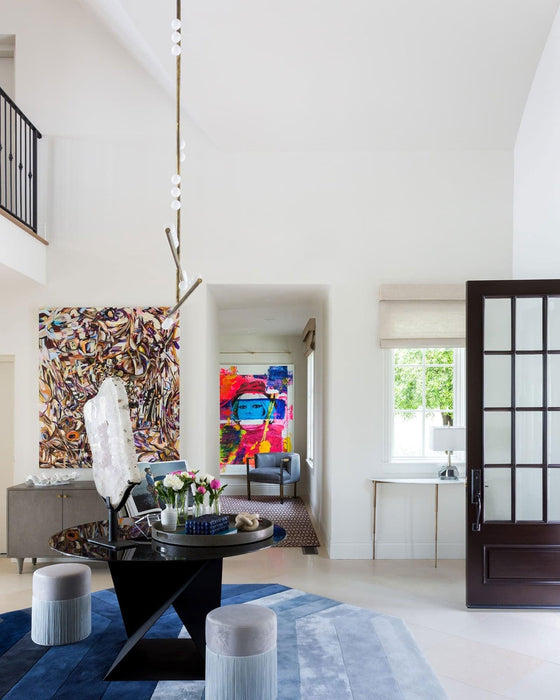 Brass Glass Drop Chandelier - DWHOME