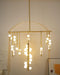 Brass Glass Drop Chandelier - DWHOME