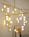 Brass Glass Drop Chandelier - DWHOME