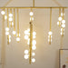 Brass Glass Drop Chandelier - DWHOME