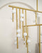 Brass Glass Drop Chandelier - DWHOME