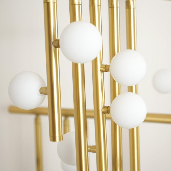 Brass Glass Drop Chandelier - DWHOME