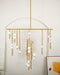 Brass Glass Drop Chandelier - DWHOME