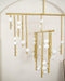 Brass Glass Drop Chandelier - DWHOME