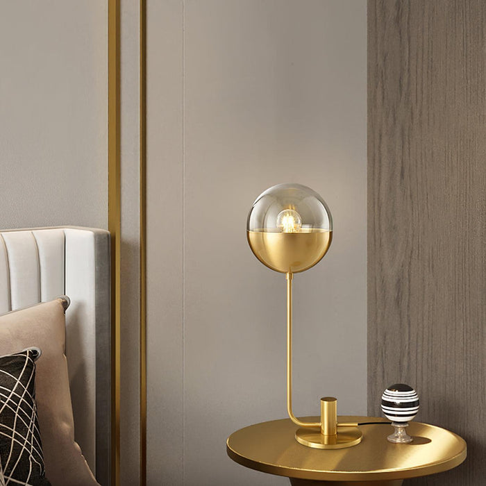 Brass Globular Table Lamp-DWHOME