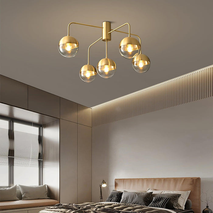 Brass Globulars Ceiling Lamp-DWHOME